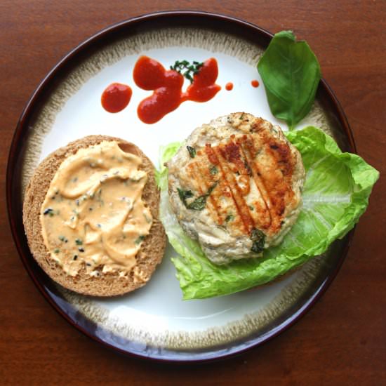 Thai-Style Chicken Burgers - Recipe photo by abiteofinspiration