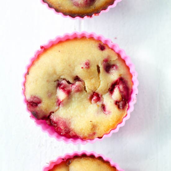 Healthy Raspberry Muffins - Recipe photo by Kelli @ Hungry Hobby