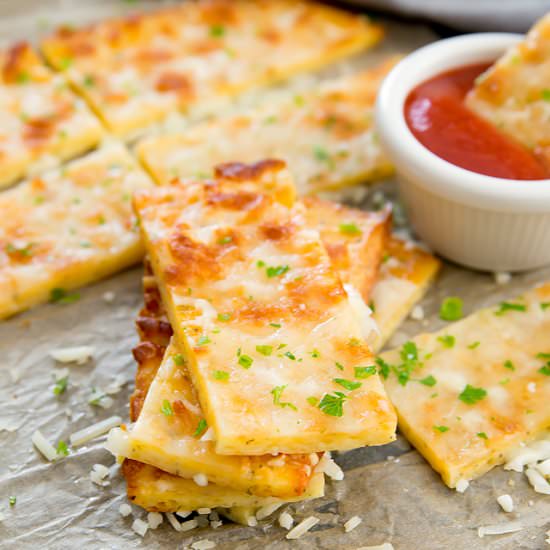 Flourless Cheesy Breadsticks - Recipe photo by kirbie