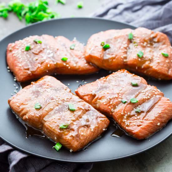 Maple Tahini Roasted Salmon - Recipe photo by healthy seasonal recipes