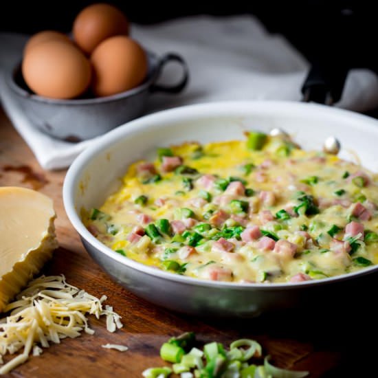 Frittata with Ham and Asparagus - Recipe photo by healthy seasonal recipes