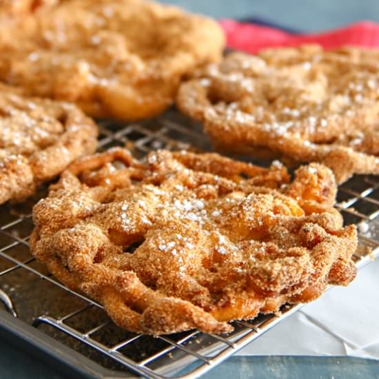 Easy Churro Funnel Cake - Recipe photo by Kleinworth &amp; Co
