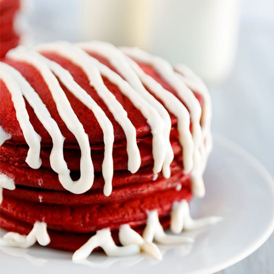 Red Velvet Pancakes - Recipe photo by JennMeyering