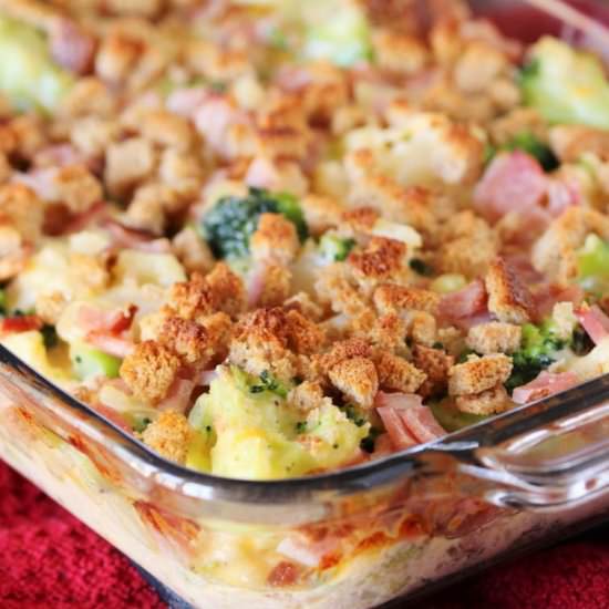 Ham Broccoli Cauliflower Casserole - Recipe photo by thekitchenismyplayground