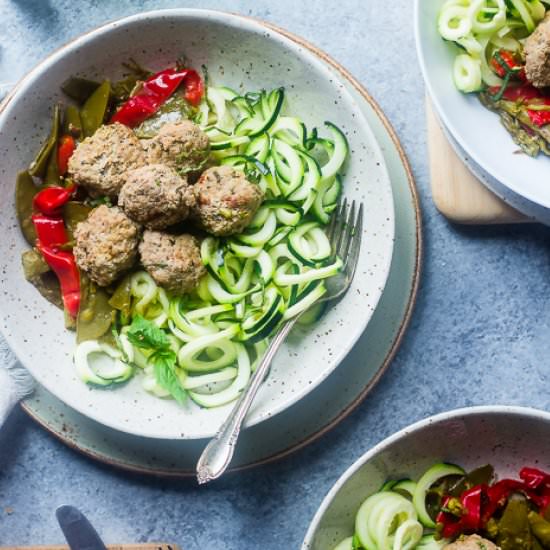 Instant Pot Meatballs Primavera - Recipe photo by foodfaithfitness