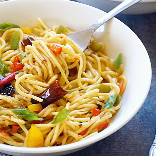 Chilli Garlic Noodles - Recipe photo by Aromatic Essence