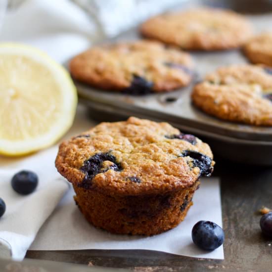 Blueberry Banana Muffins - Recipe photo by honeyandspiced