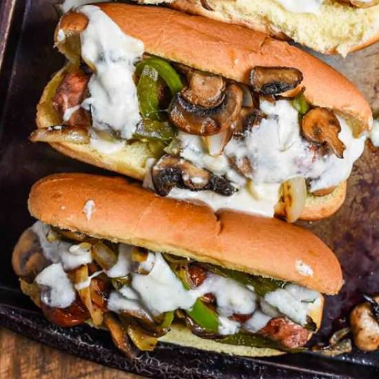 Philly Cheese Brats - Recipe photo by Neighborfood