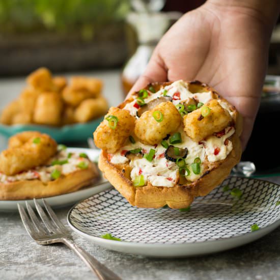 Black Truffle + Goat Cheese Waffles - Recipe photo by loveisinmytummy