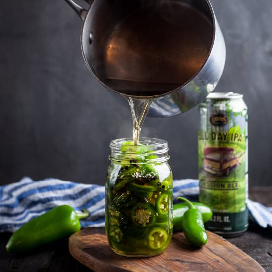 IPA Pickled Jalapeños - Recipe photo by TheBeeroness