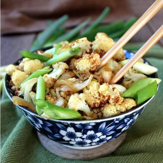 Air Fried Spicy Cauliflower Stir-Fry - Recipe photo by Vegan In The Freezer