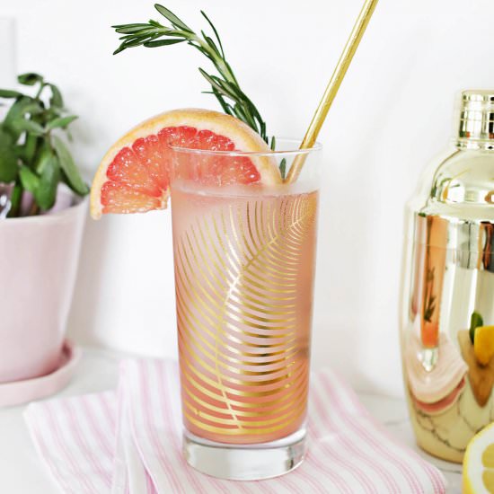 Grapefruit Mocktail - Recipe photo by abeautifulmessblog