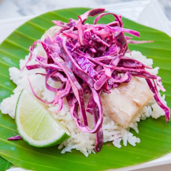 Mahi Mahi Baked in Banana Leaves - Recipe photo by ChampagneandPaperPlanes