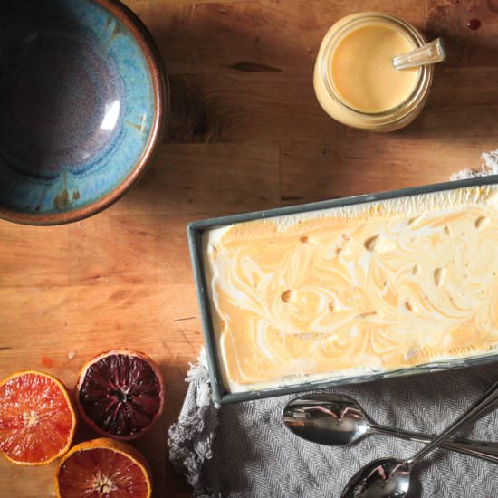 Creamsicle No Churn Ice Cream - Recipe photo by DomesticBatchAsh