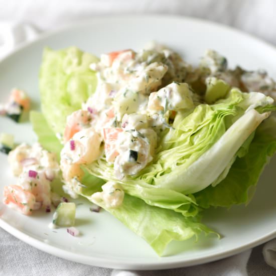 Creamy Shrimp and Dill Wedge Salad - Recipe photo by bellyfull