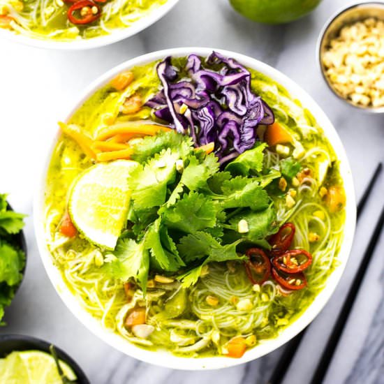 Thai Green Curry Chicken Vermicelli - Recipe photo by thegirlonbloor