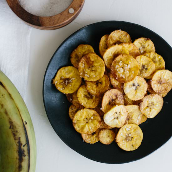 Baked Plantain Chips - Recipe photo by Downshiftology