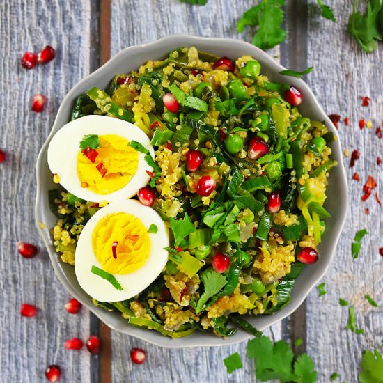 Pineapple Quinoa And Leek Salad - Recipe photo by SavorySpin
