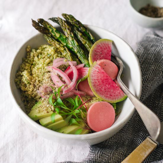 QUINOA BOWL WITH CILANTRO PESTO - Recipe photo by wholeheartedeats