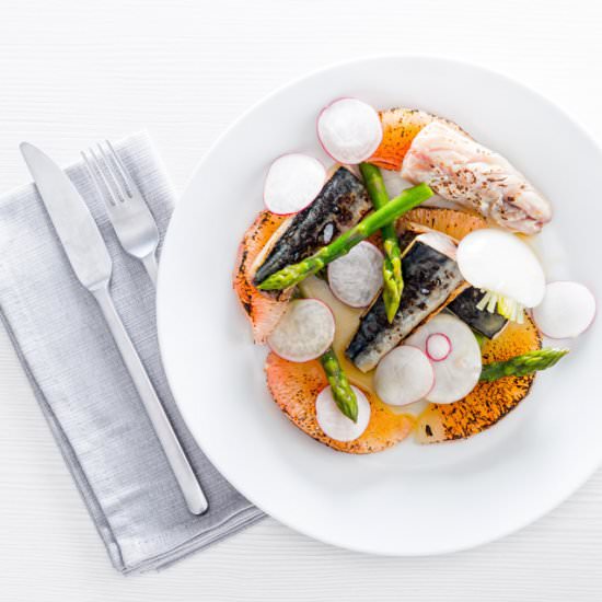 Cured Mackerel With Asparagus - Recipe photo by Brian Jones