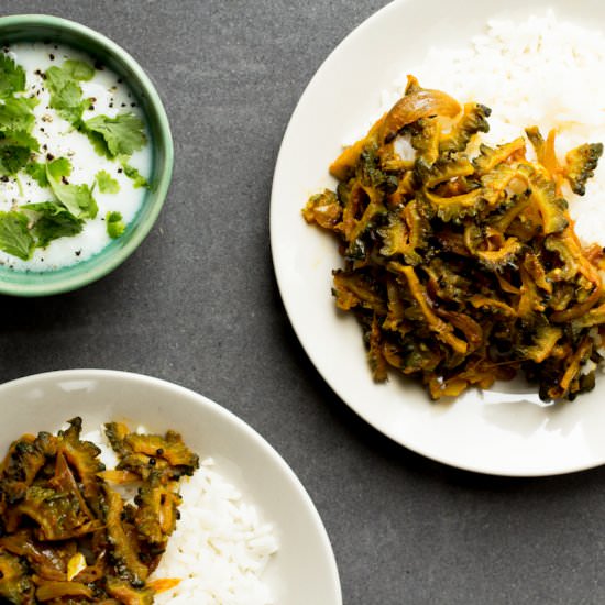 Sri Lankan Bitter Gourd Fry - Recipe photo by thebellephant