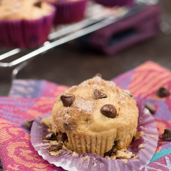 Chocolate Chip Greek Yogurt Muffins - Recipe photo by nutritiouseats