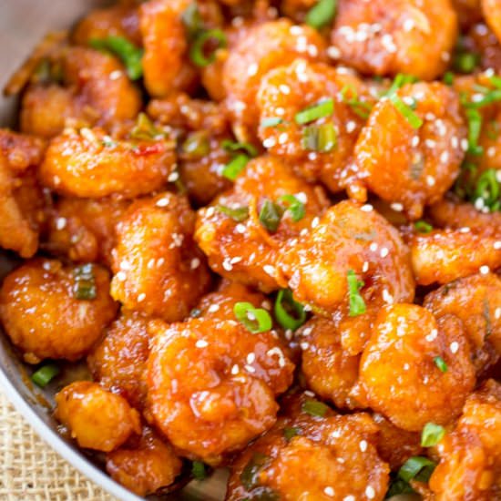 Honey Orange Firecracker Shrimp - Recipe photo by dinnerthendessert