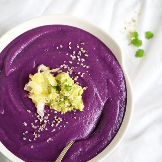 Purple Sweet Potato Soup - Recipe photo by Simply to Thrive
