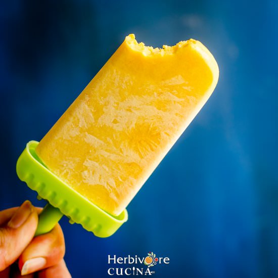 Simplest Blender Mango Popsicles - Recipe photo by Herbivore Cucina