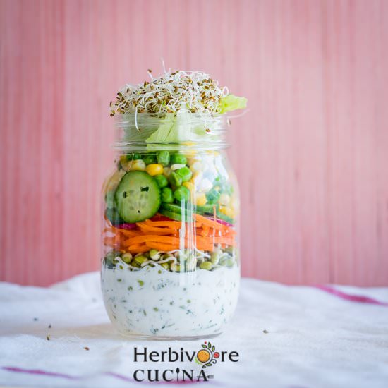 Easy Mason Jar Salad - Recipe photo by Herbivore Cucina