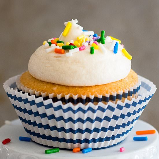 Small-batch Vanilla Cupcakes - Recipe photo by BakingMischief
