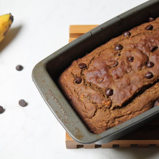 Teff Chocolate Chip Banana Bread - Recipe photo by allie15