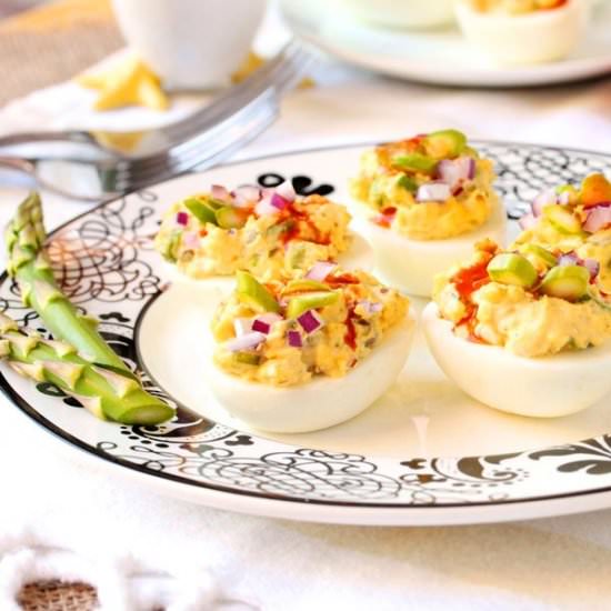 Spicy Asparagus Deviled Eggs - Recipe photo by CouponClippingCook