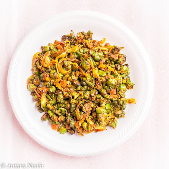 Tomatoes Bhendi Masala - Recipe photo by dimpieekitchen