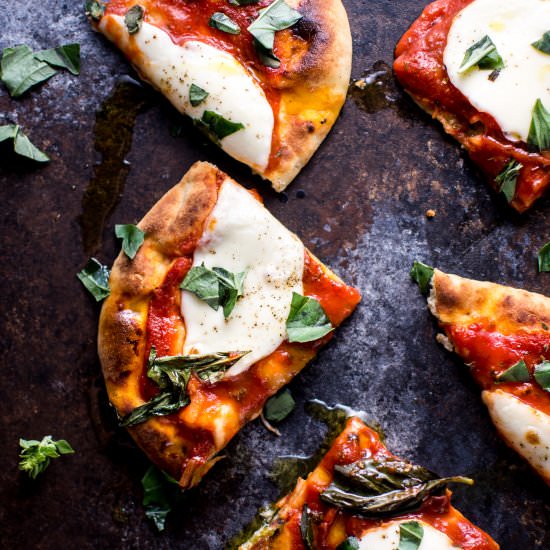10 Minute Margherita Naan Pizza - Recipe photo by saltandlavender