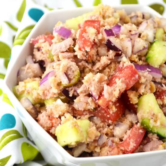 Tuna Panzanella - Recipe photo by Inside the rustic kitchen