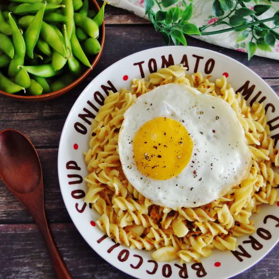 Spicy Fish Floss Pasta Recipe - Recipe photo by springtomorrow