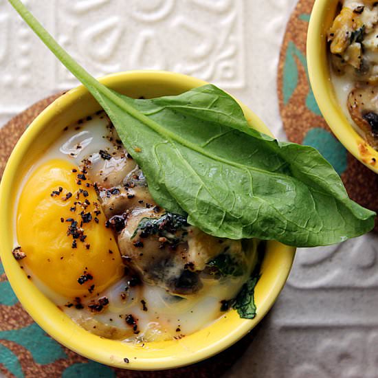Quick & Healthy Baked Eggs - Recipe photo by Dontgiveafork