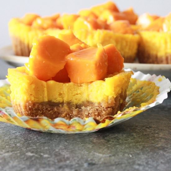 Mango White Chocolate Cheesecake - Recipe photo by The Desserted Girl