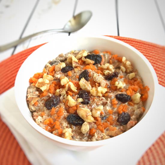 Carrot Cake Protein Overnight Oats - Recipe photo by LaurenPincusRD