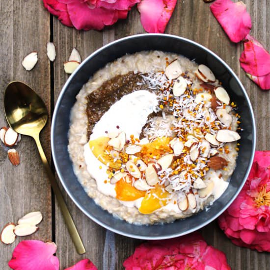 Honey Ricotta Oatmeal Parfait - Recipe photo by AimeeMarsLiving