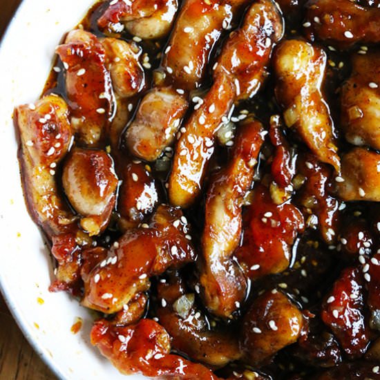 Apricot Jam Glazed Fried Chicken - Recipe photo by When Hungry
