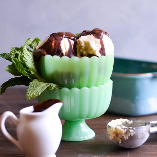Mint Ice Cream with Bourbon Shell - Recipe photo by mymoderncookery