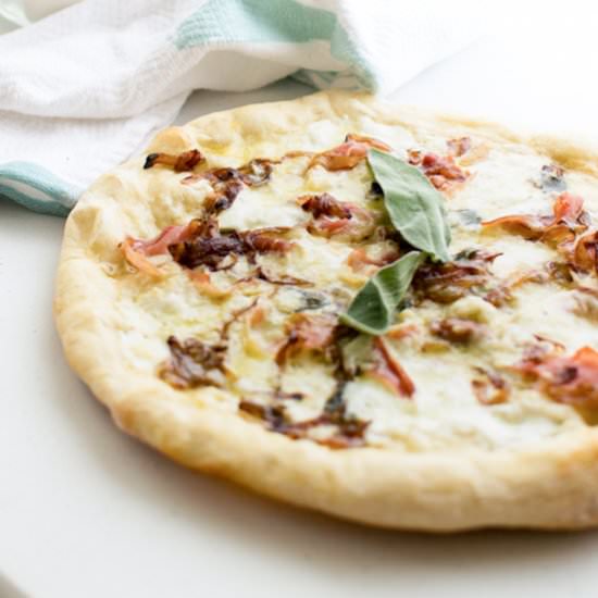 White Pizza with Prosciutto - Recipe photo by hungerthirstplay