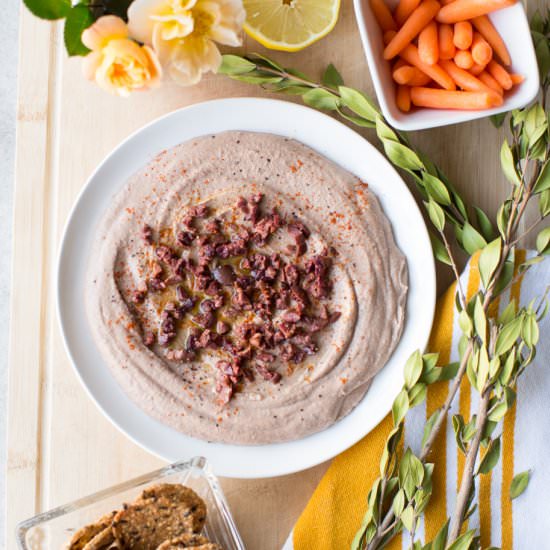 Olive Hummus - Recipe photo by KitchenOfEatin