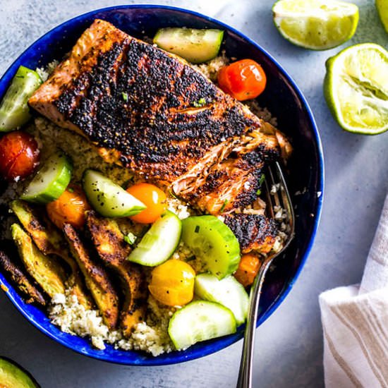 Salmon Lunch Bowl - Recipe photo by thealmondeater