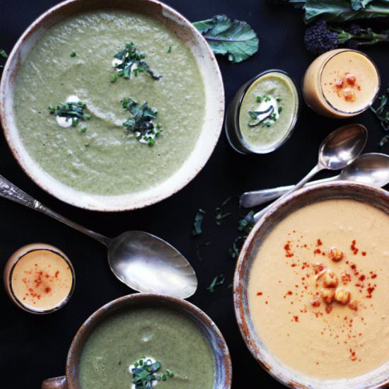 Purple Broccoli and Pear Soup - Recipe photo by Properfoodie