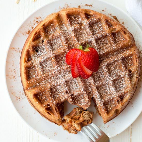 Cinnamon Oatmeal Blender Waffles - Recipe photo by dontwastethecrumbs