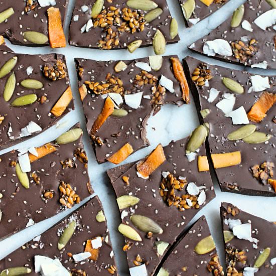 Nut Free Superfood Chocolate Bark - Recipe photo by CitNutritionally