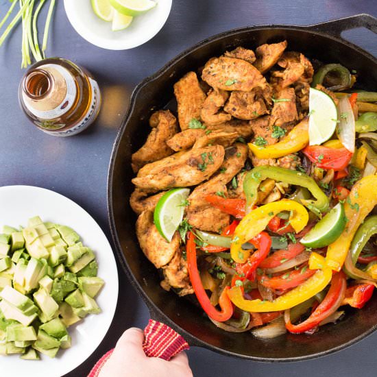 Beer Braised Chicken Fajitas - Recipe photo by ChiliPepperMadness